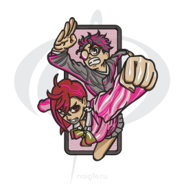 Файл машинной вышивки — Кэн Такакура & Момо Аясэ (Dandadan)